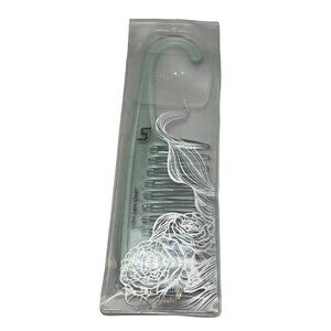 detangling shower comb un the new clean green clear case hook end 9" new READ